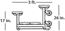 Preferred 10 Seat, 2 Row Bleacher<br>7 ft. 6 in. Long