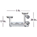 Preferred 12 Seat, 2 Row Bleacher<br>9 ft. Long